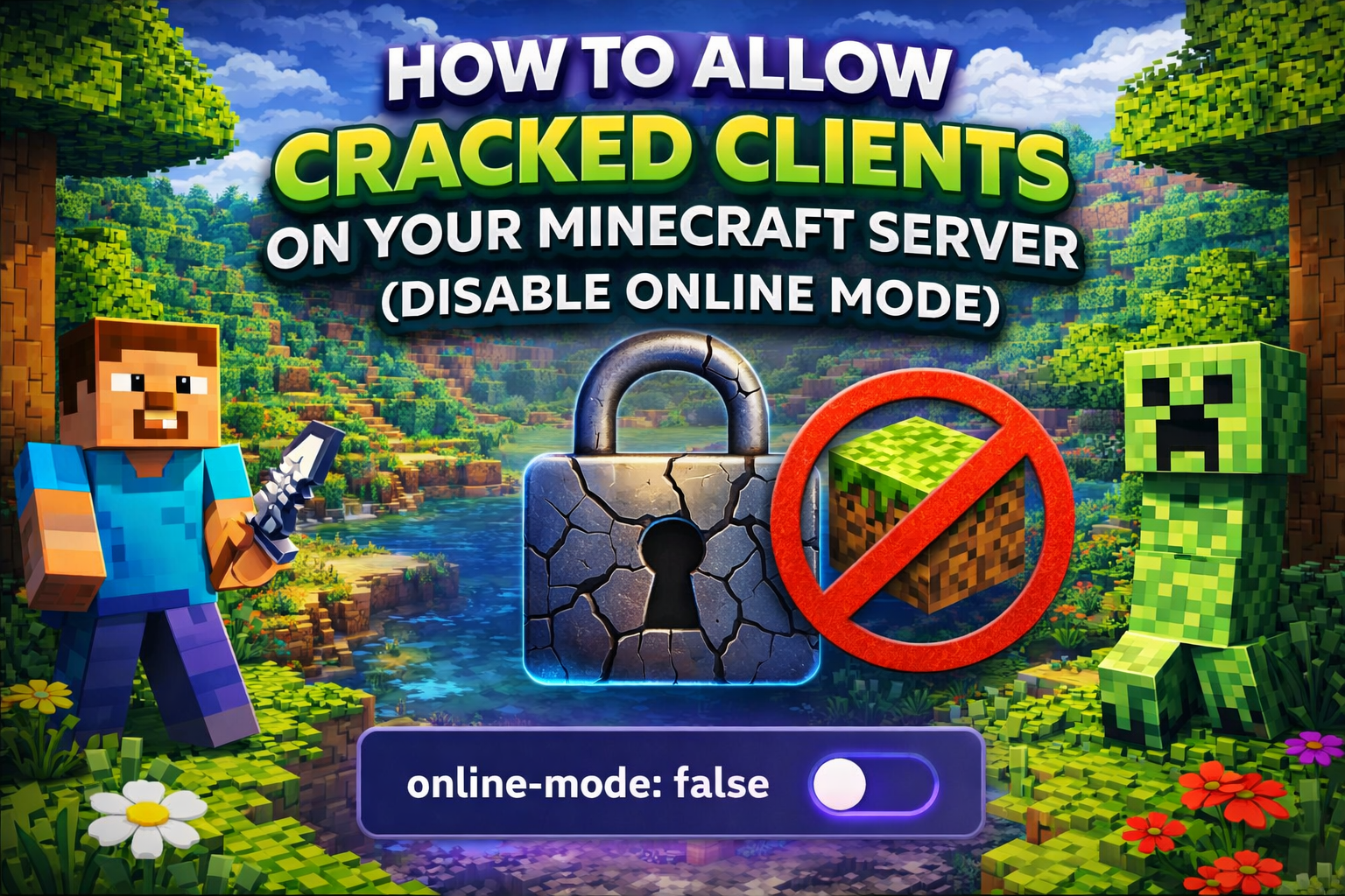 How to Allow Cracked Clients on Your Minecraft Server